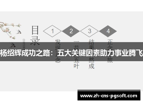 杨绍辉成功之路：五大关键因素助力事业腾飞